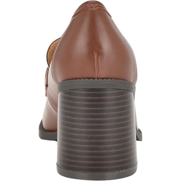 Nine West Brown Loafers with Gold Accent - Picture 3 of 5